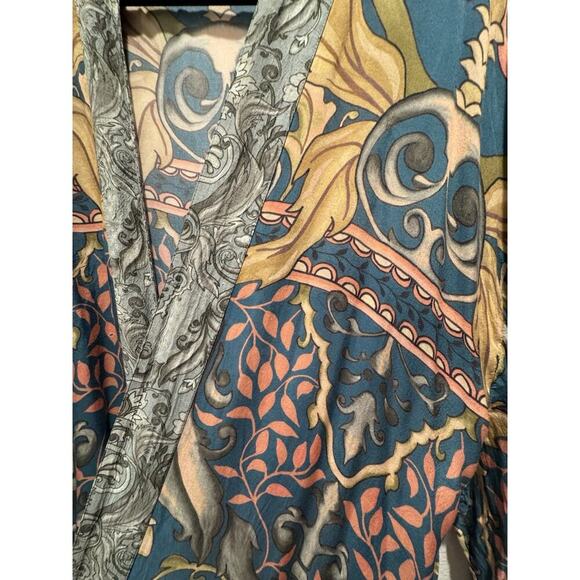 Powder UK Women’s Floral Print Kimono Wrap Colorful Festival Boho Artsy READ - Picture 9 of 16